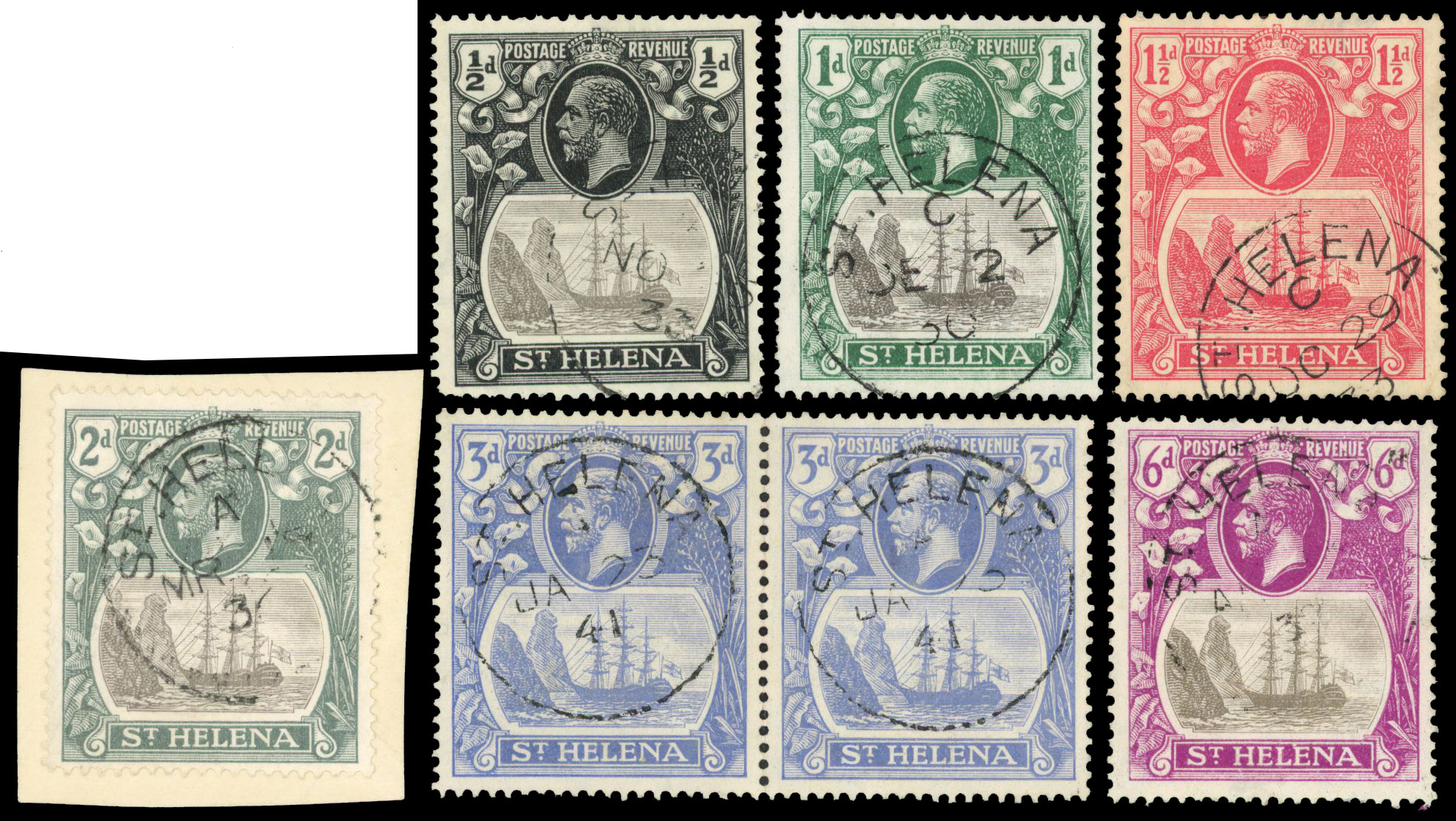 St Helena SG 97c/104c used