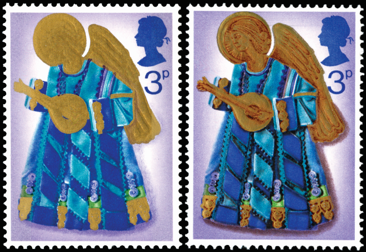 GB SG914a 1972 3p Christmas. red-brown omitted.