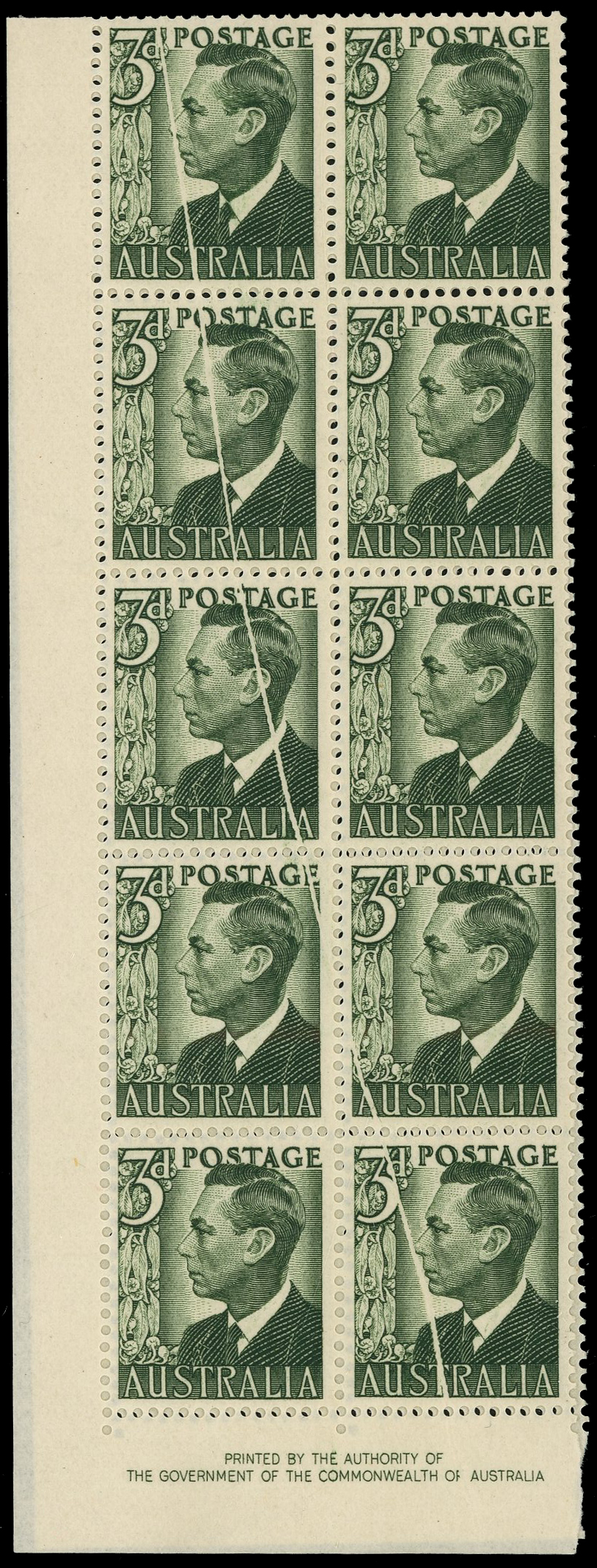 Australia SG 237d var block mint