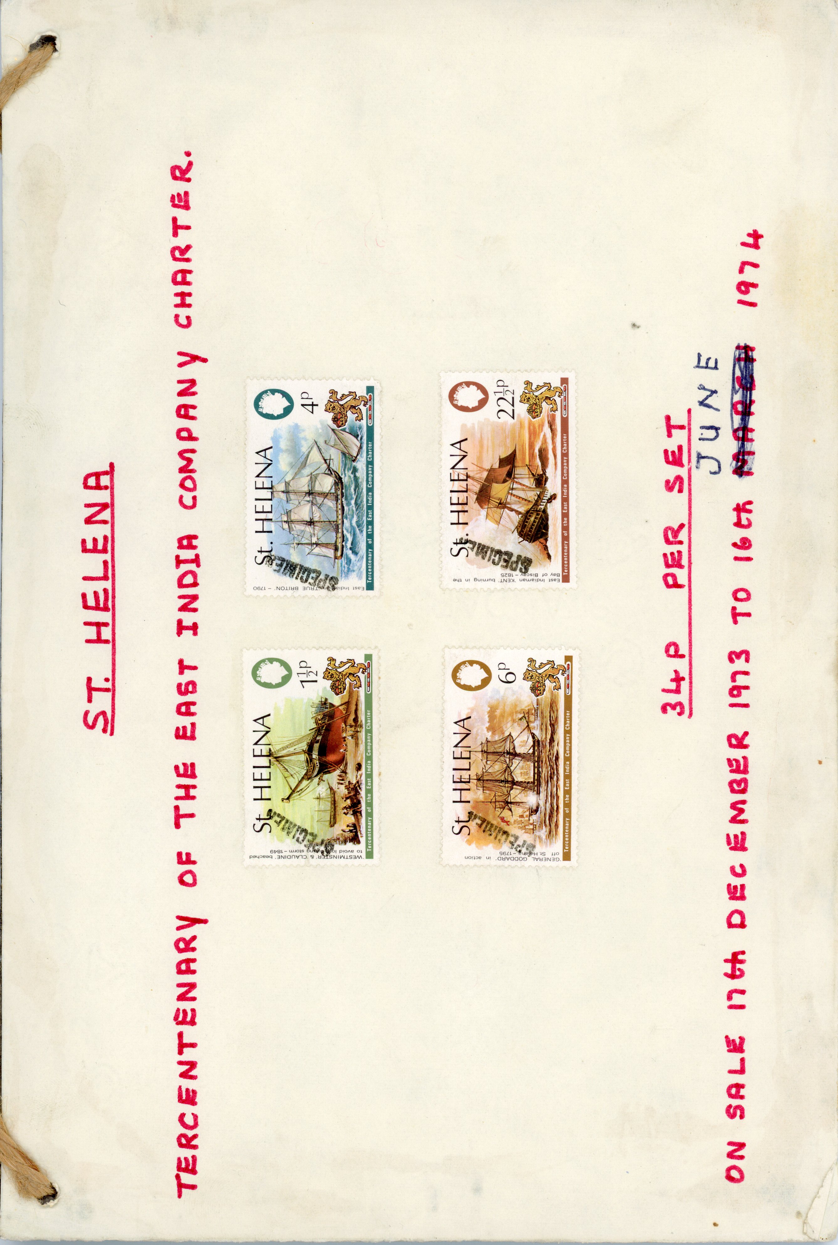 St Helena SG 297-300 Specimens