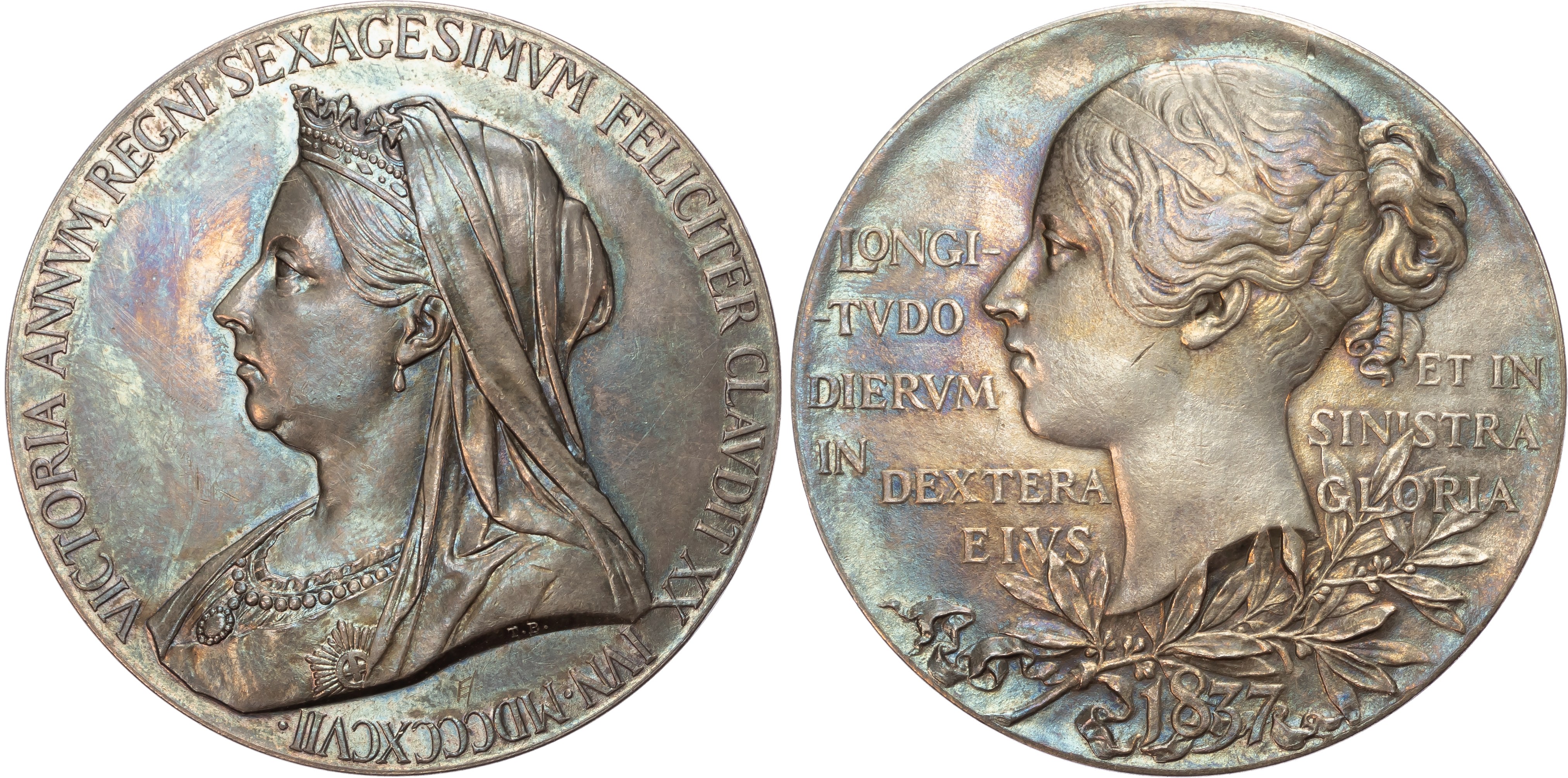 Victoria (1837-1901), Diamond Jubilee, 1897, official Royal Mint large silver medal (56mm/84.20gm).