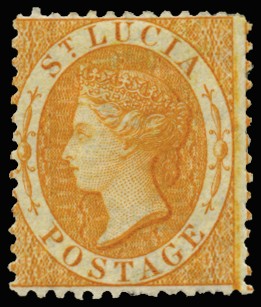 1864-76 (1s) pale orange, wmk CC, perf 12½,...