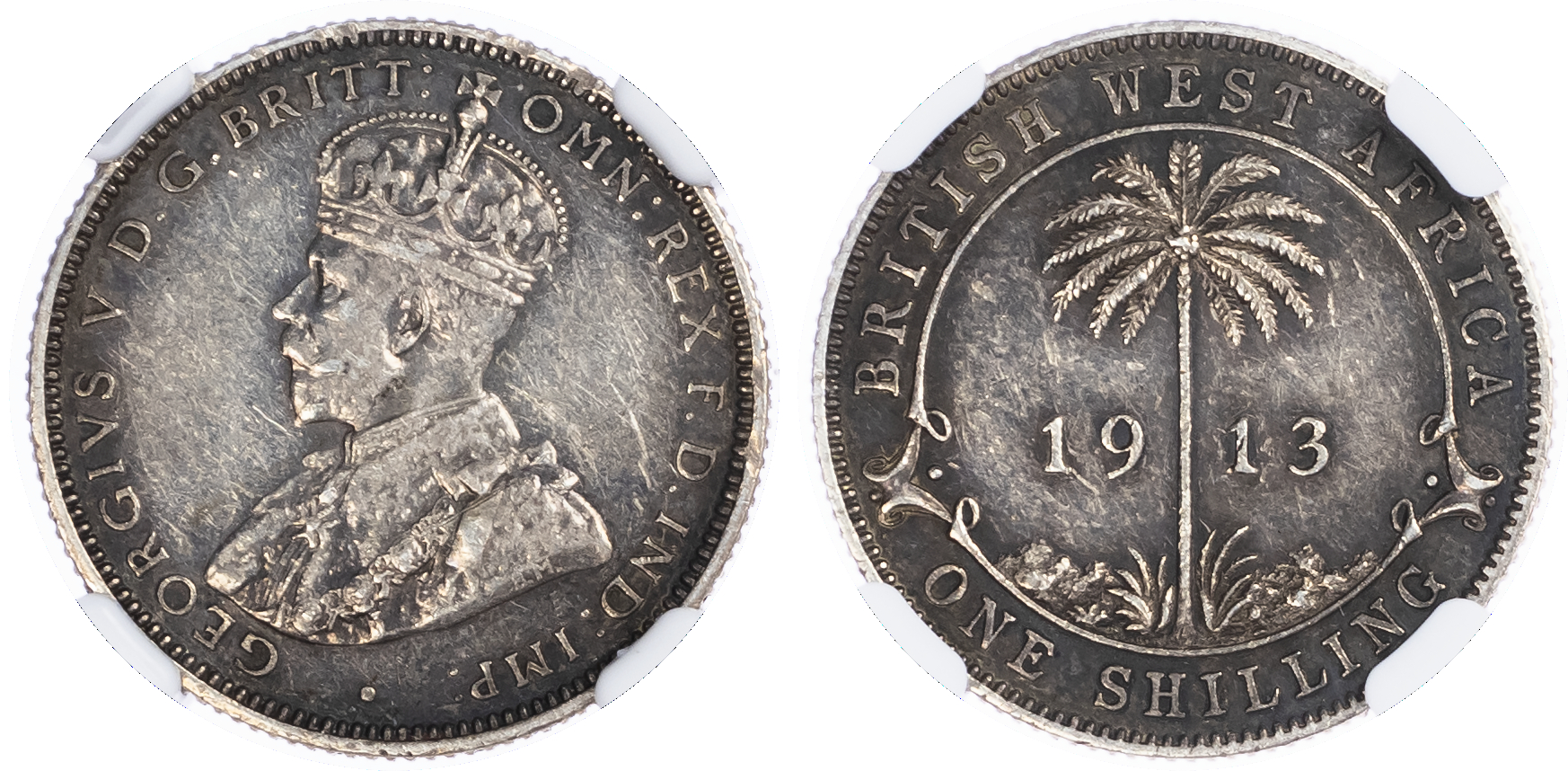 British West Africa. George V AR Proof Shilling. 1913. 