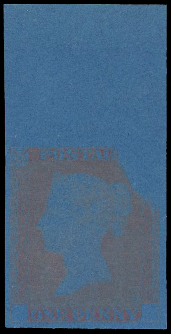 GB SG DP20 1840 1d Rainbow Trial in lilac-rose