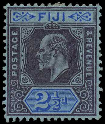 1903 2½d dull purple and blue on blue...