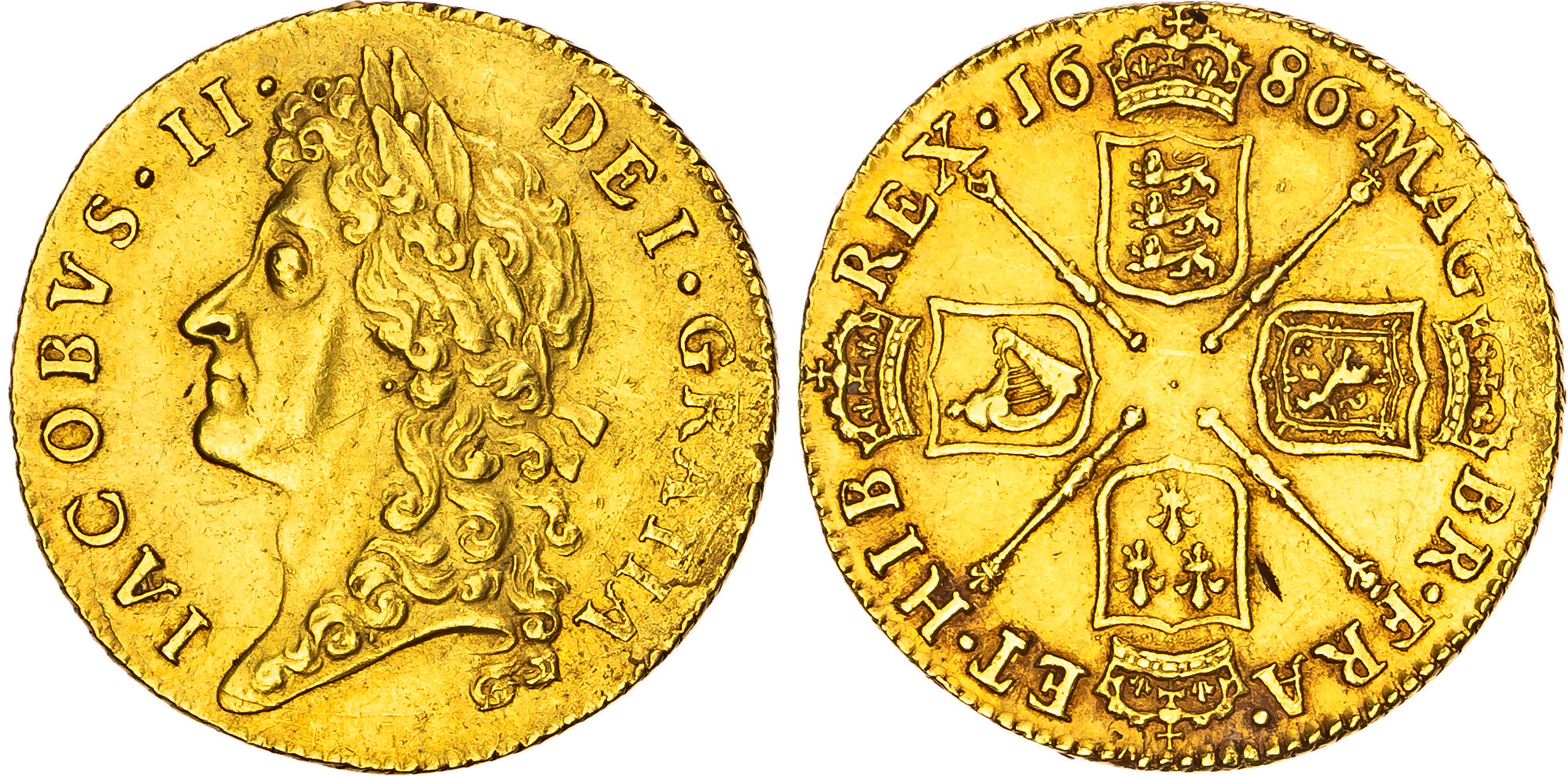 James II (1685-1688), Guinea, 1686.