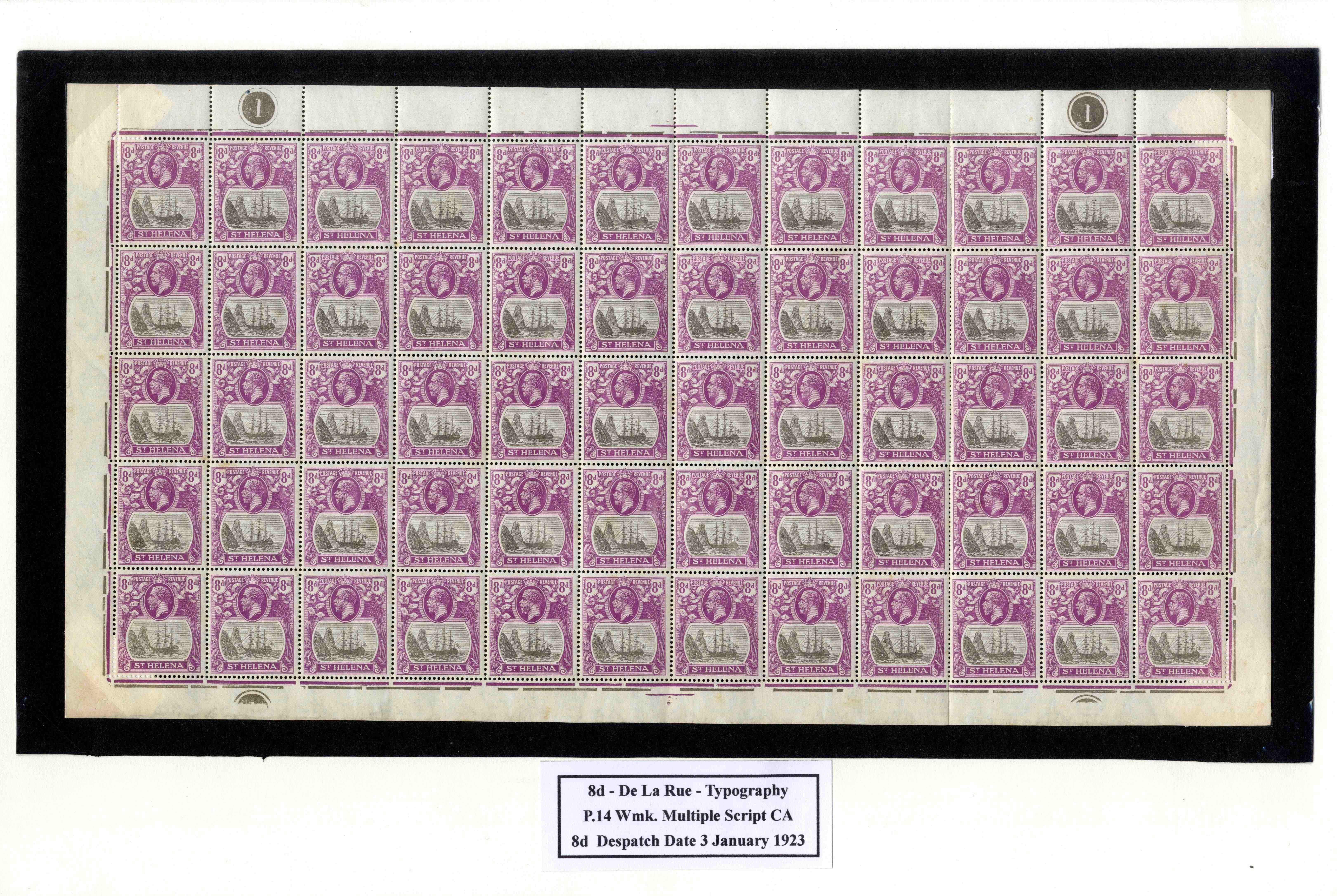 St Helena SG 105-d sheet mint