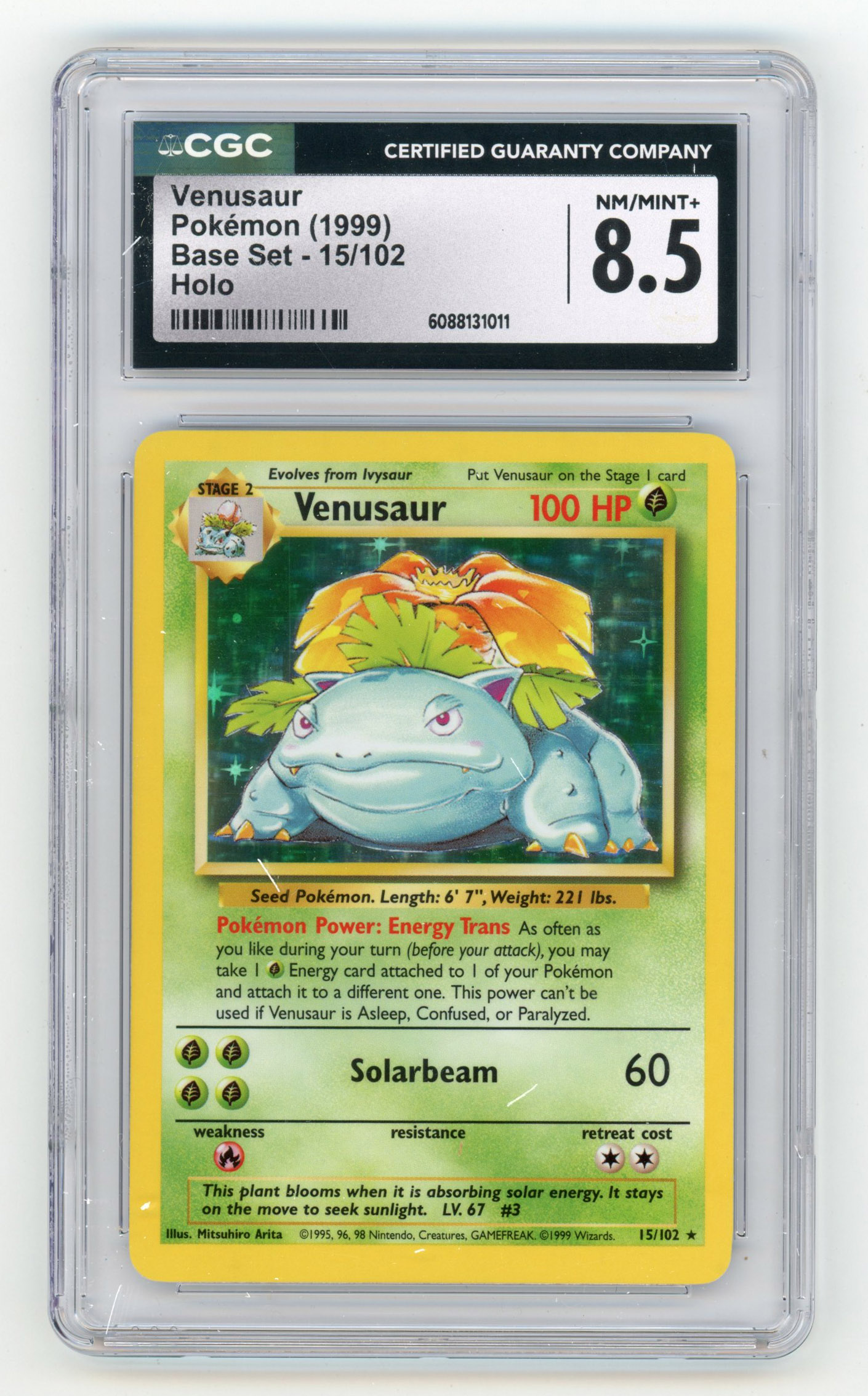 CGC 8.5 Venusaur Holo #15 - Base Set Unlimited