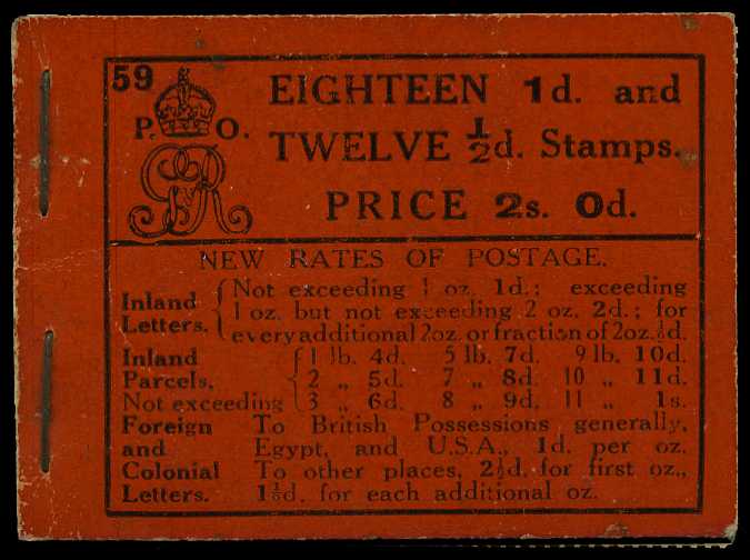 1917 (May) 2/- booklet (#59), panes with...