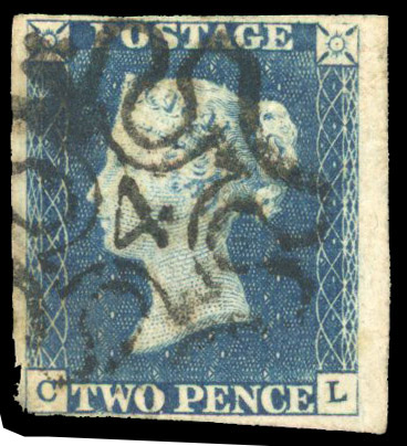 1840 2d Blue Pl.2 (CL). London No.4. MC