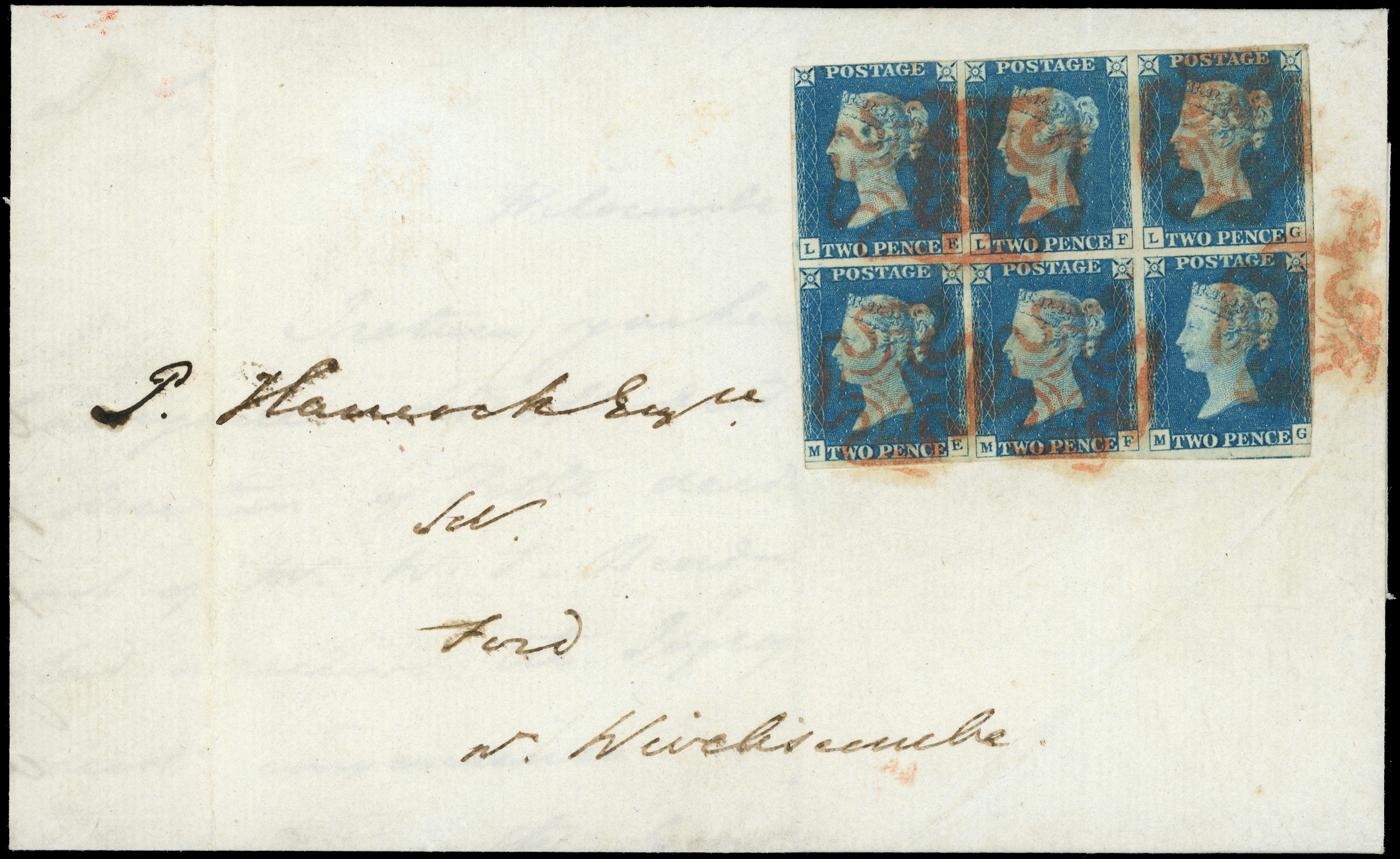 1840 2d Blue Pl.1. wrapper bearing block of...