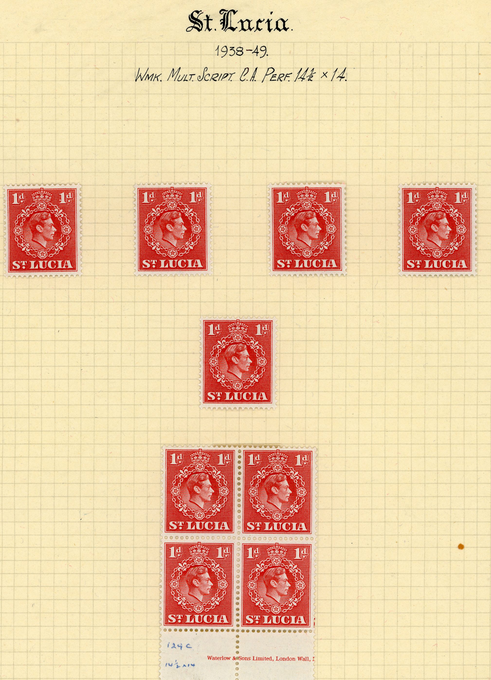 St Lucia SG 128-41 collection mint