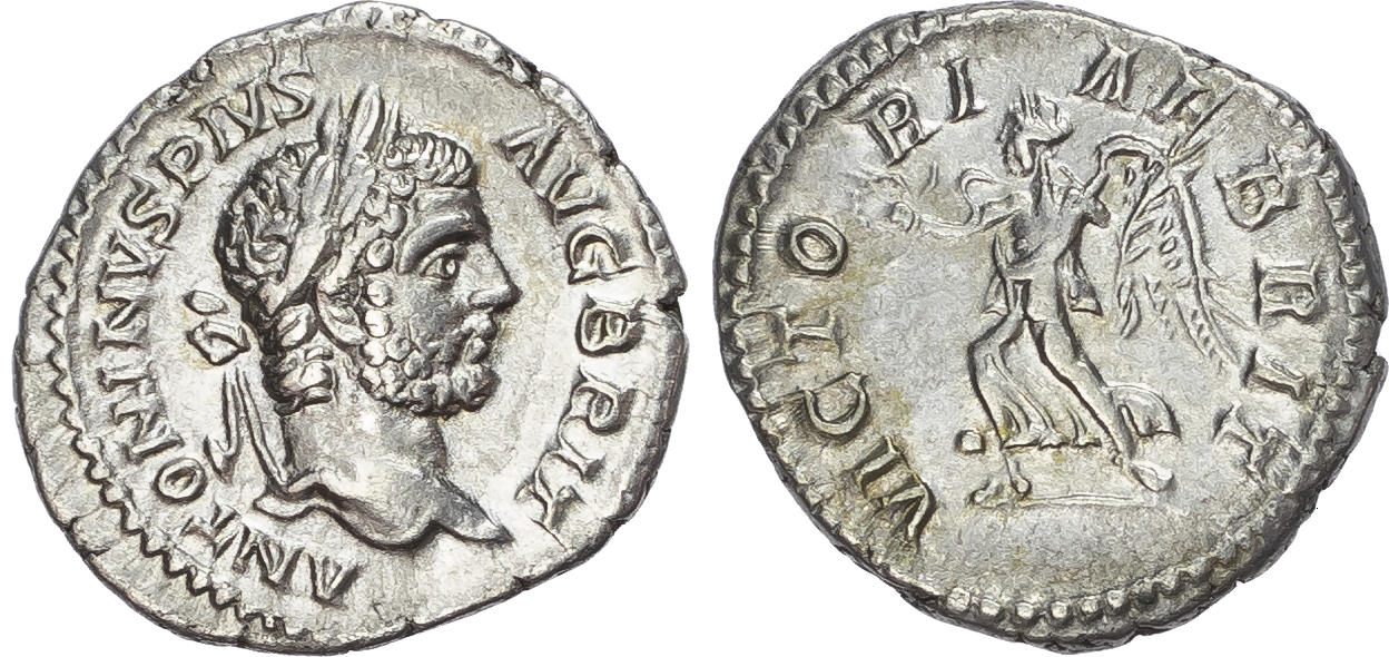 Caracalla (AD 198-217) AR Denarius, Rome, AD 210-213, 3.33g. 