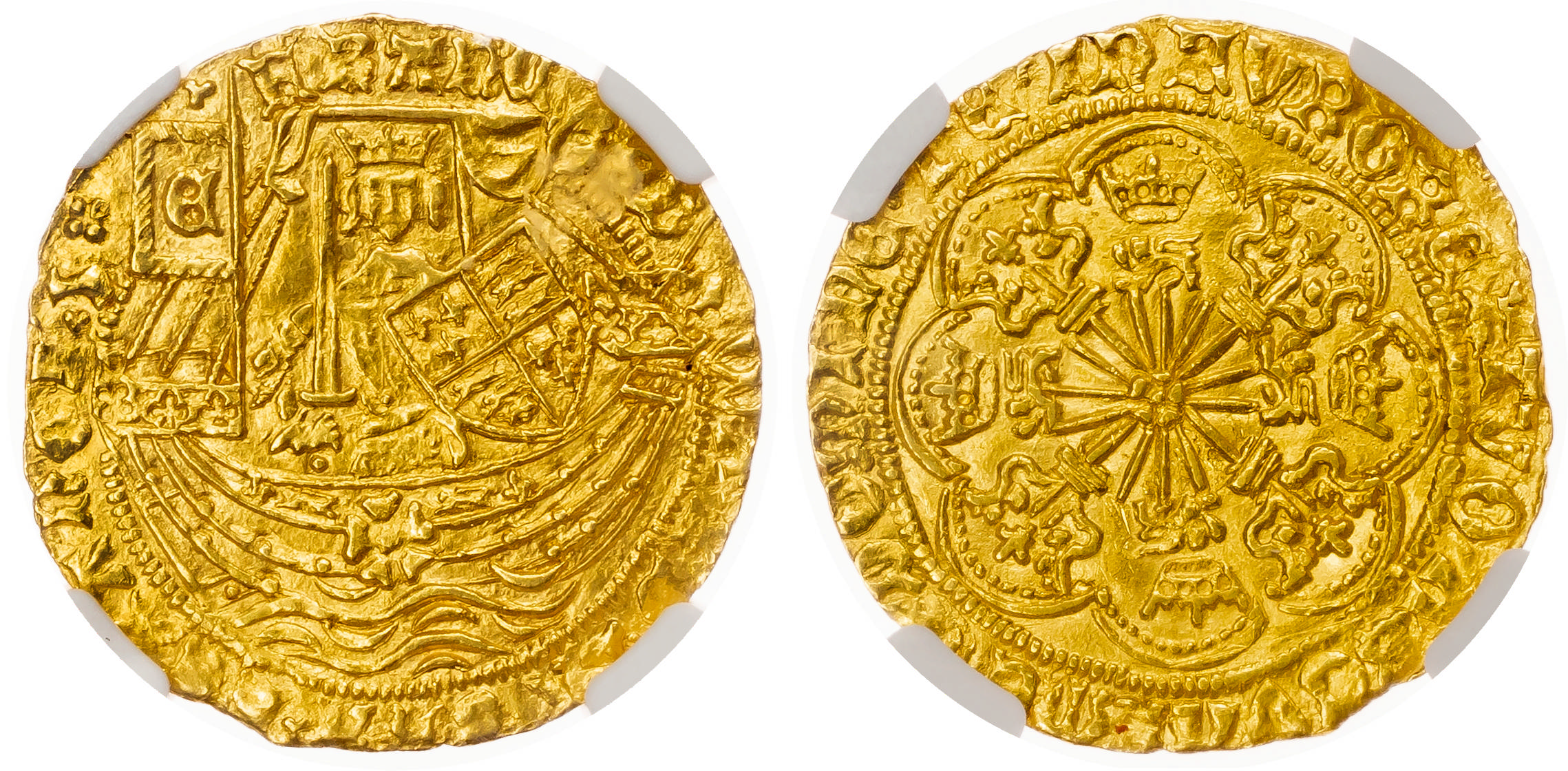 Edward IV, First Reign (1461-1470), Half-Ryal, Light Coinage, Type VII, 1466-1469, Tower.