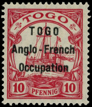 1914 10pf carmine with BPA certificate...