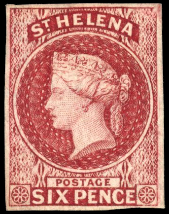 St Helena SG 3b 1863 (1d on) 6d surcharge omitted mint
