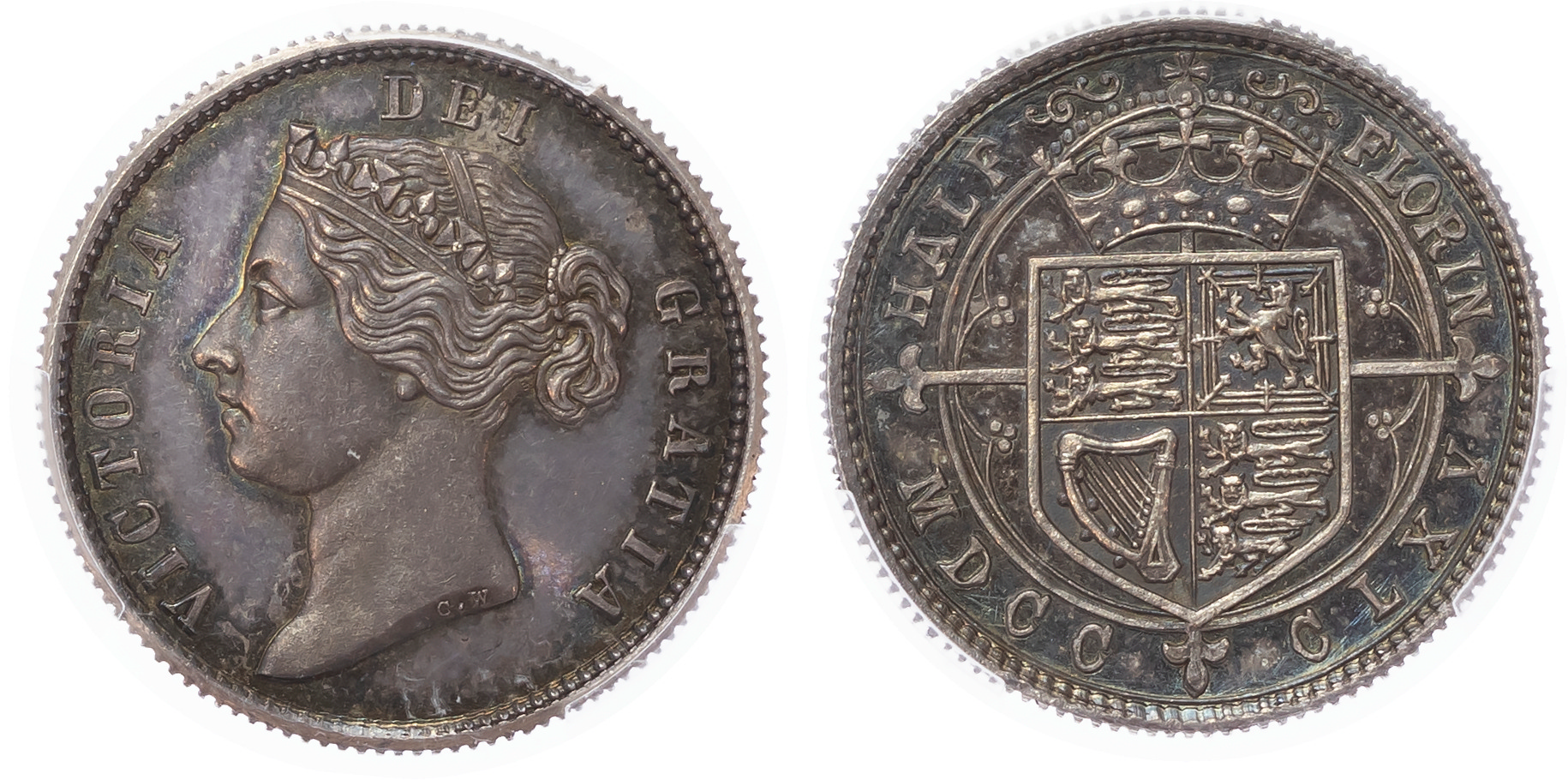 Victoria (1837-1901) Silver Pattern Shilling, 1865, by Wiener and Taylor.