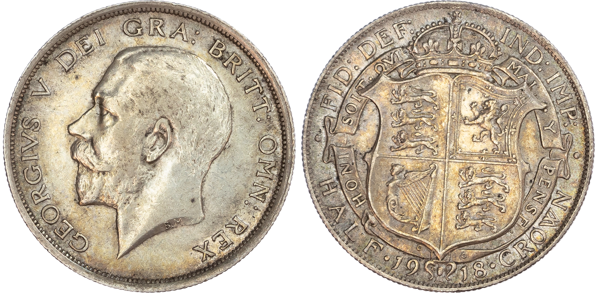 Great Britain. George V AG Halfcrown. 1918.