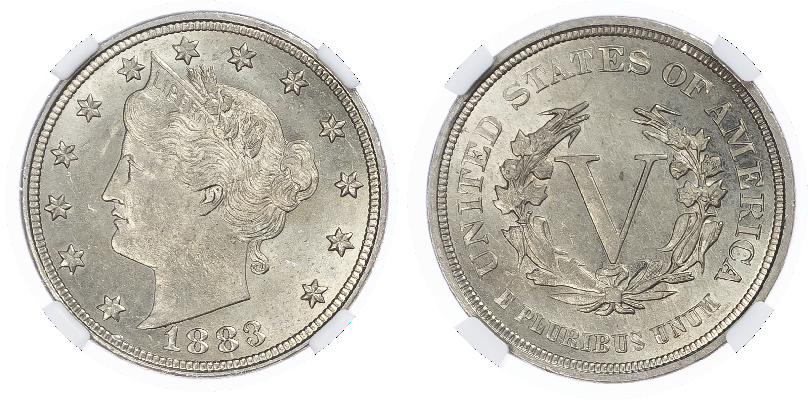 USA. Liberty Cu Ni 5 Cents. 1883.