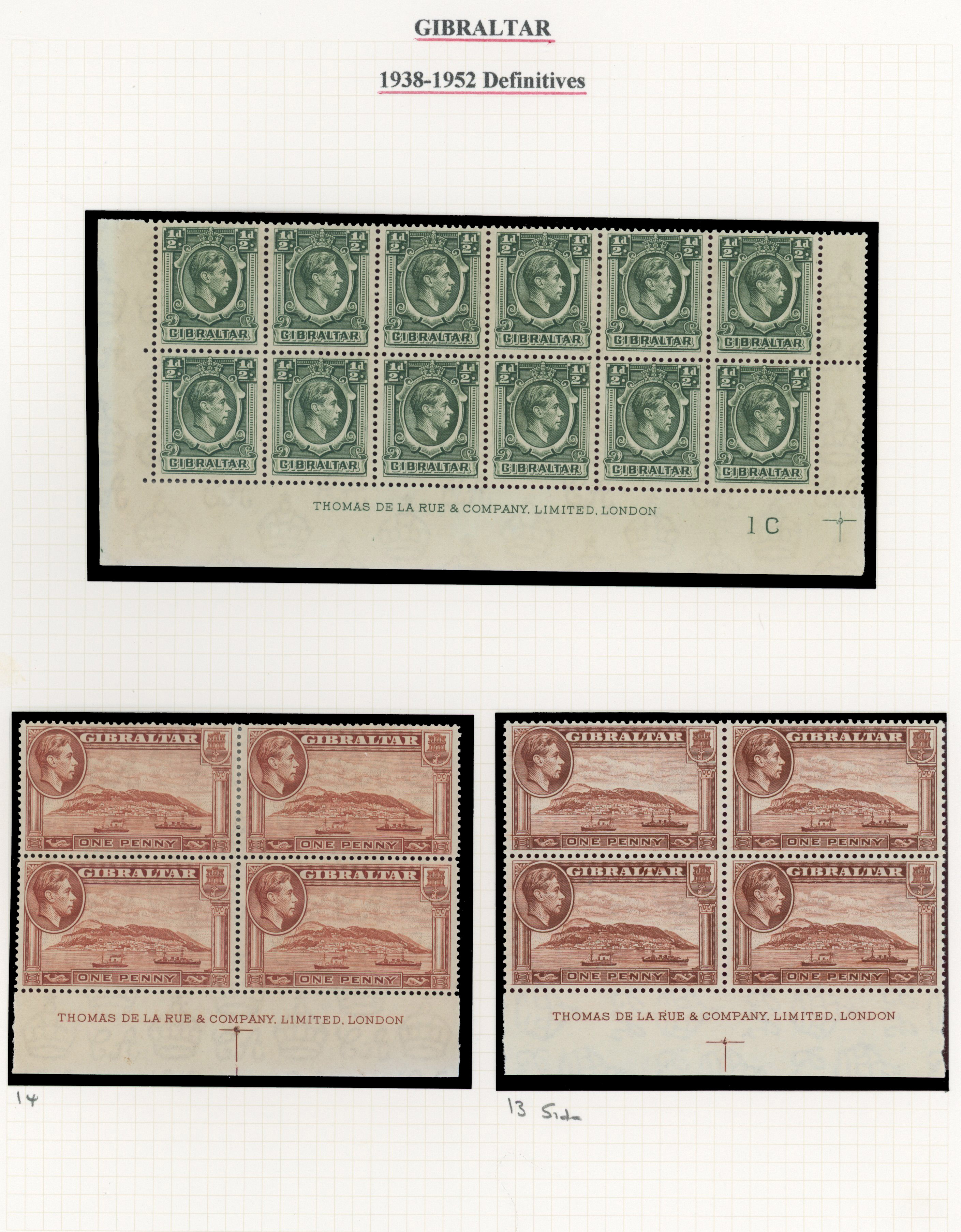 Gibraltar KG VI collections mint