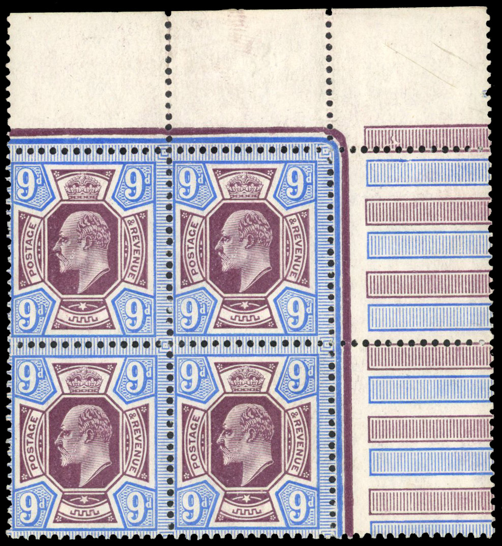 Great Britain SG 251a mint block of four 