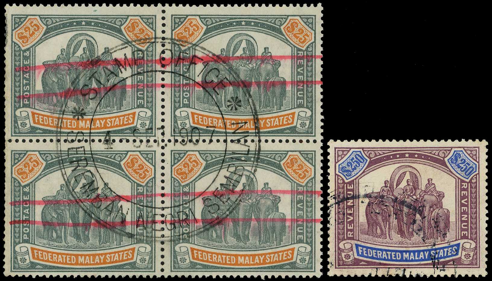 1900-28 collection on pages including 1900 wmk...
