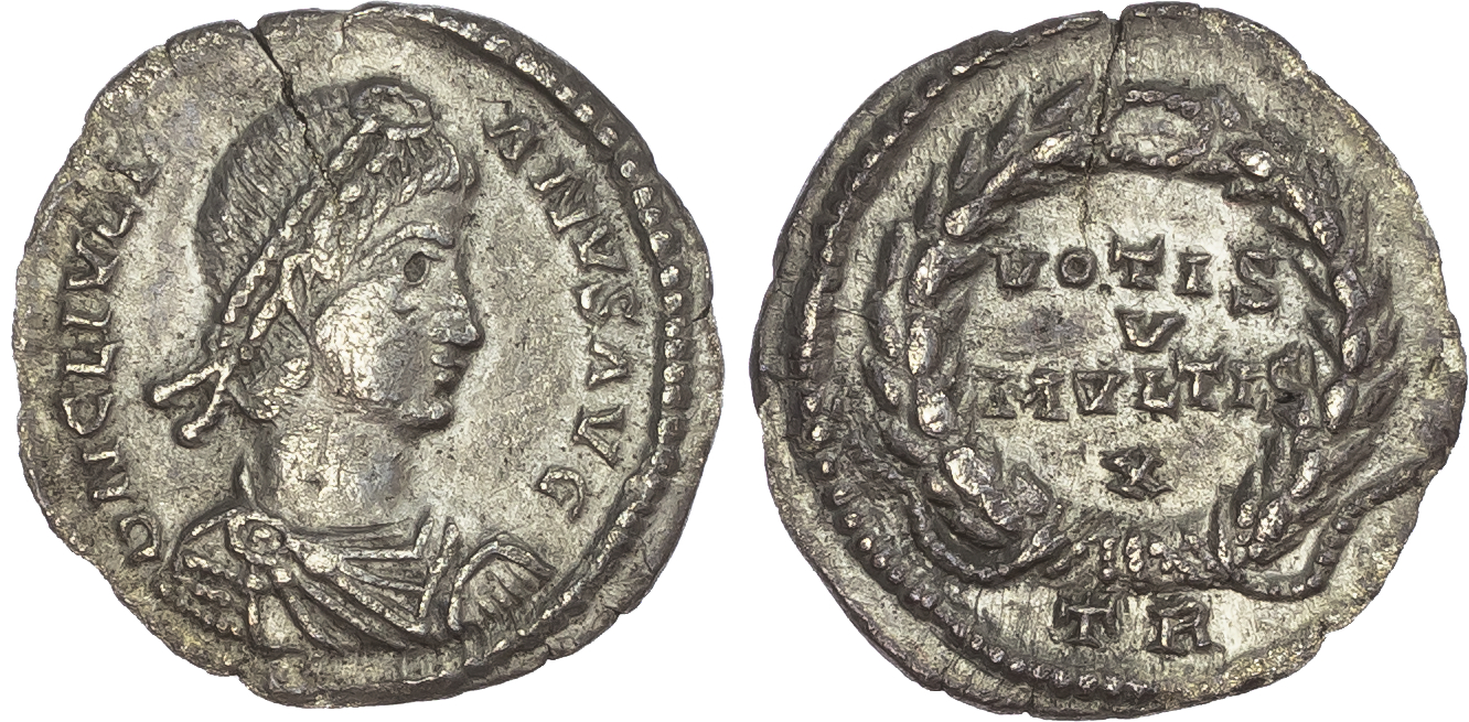 Julian II (AD 360-363) AR Siliqua, Trier, 2.29g.