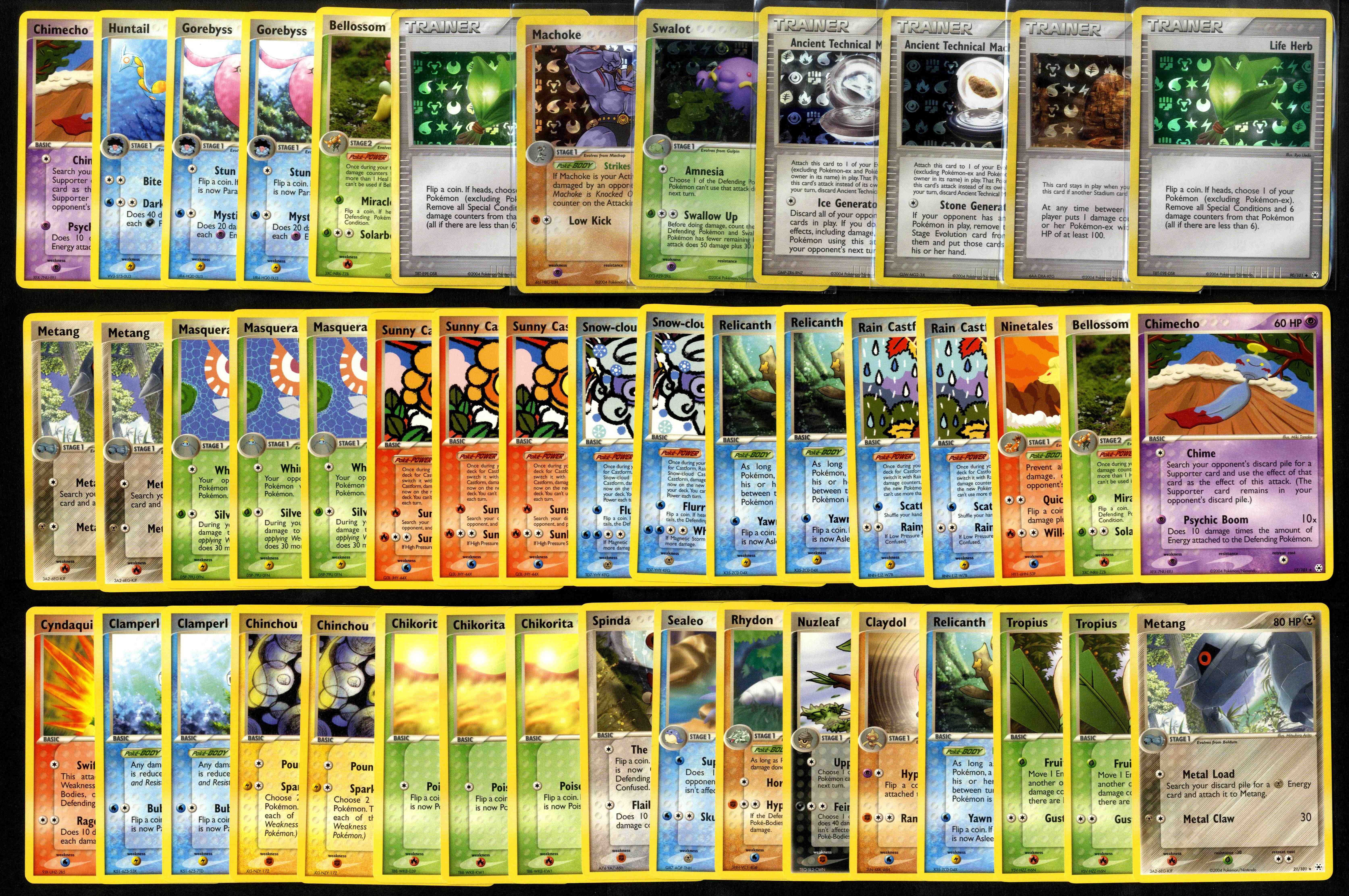 ex Era BULK Bundle - 2,000 cards - EX Emerald, Fire Red and Laaf Green, and more…