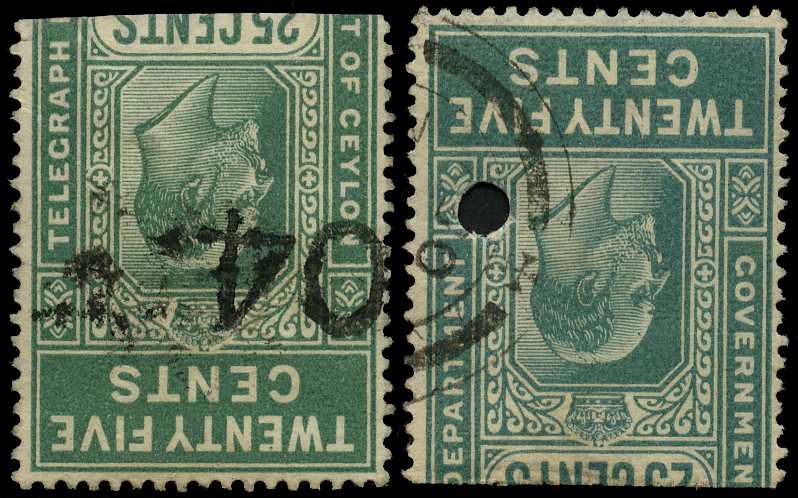 1904 25ct green with inverted watermark,...