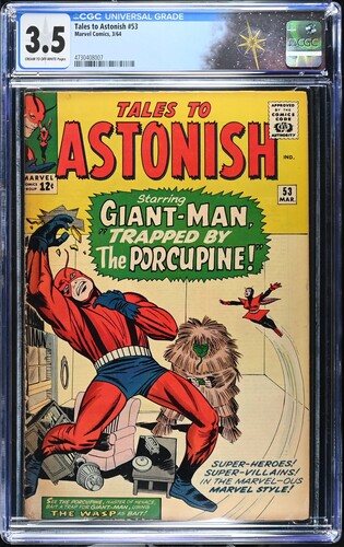 Tales to Astonish #53 CGC 3.5 "Origin of the Porcupine." (Marvel Comics, 1964) Cream to off-white pages