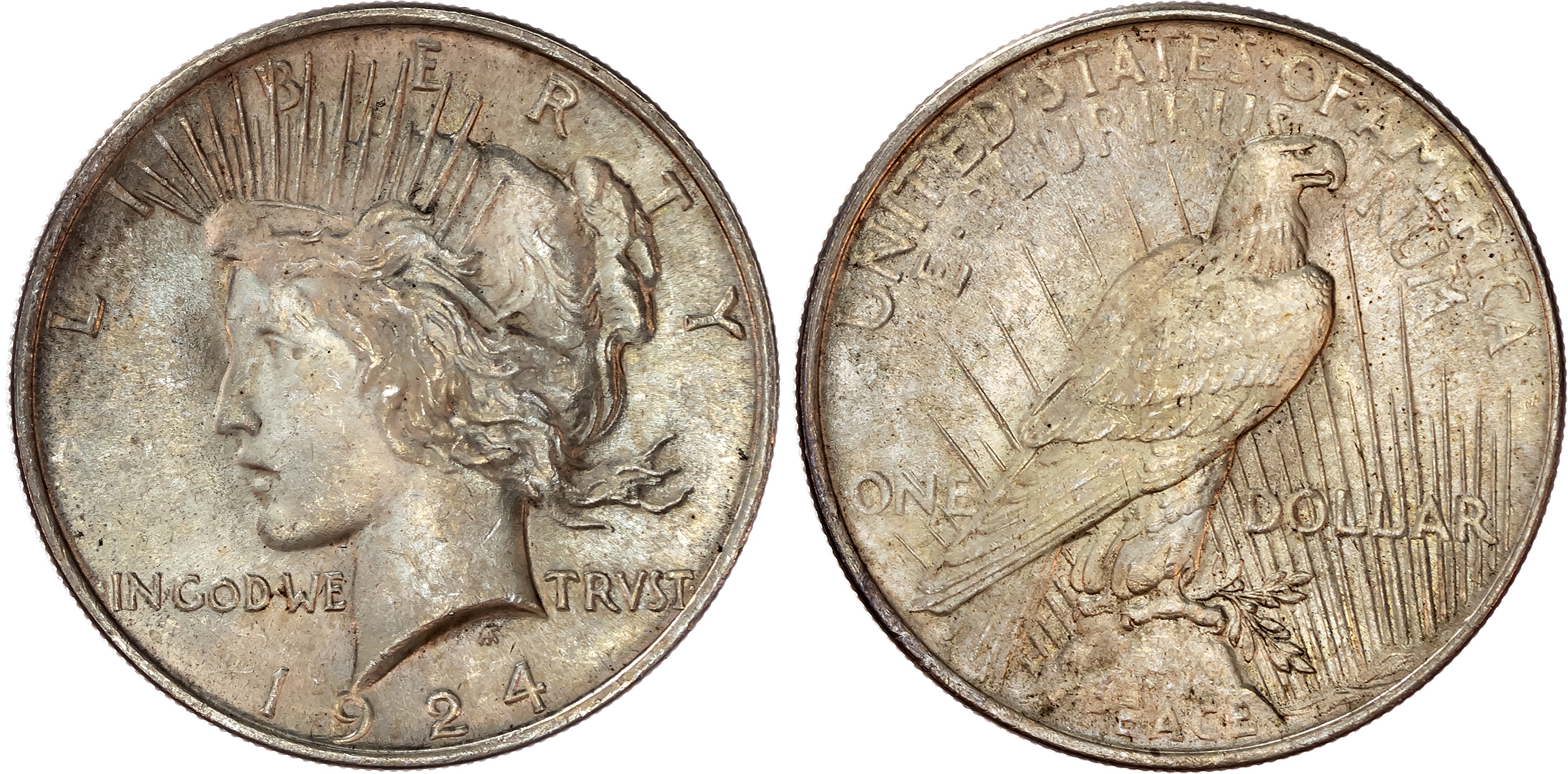 USA, silver Peace Dollar, 1924, Philadelphia