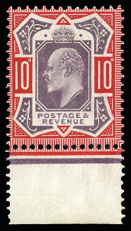 1910 10d Dull purple & scarlet (C)). Superb...