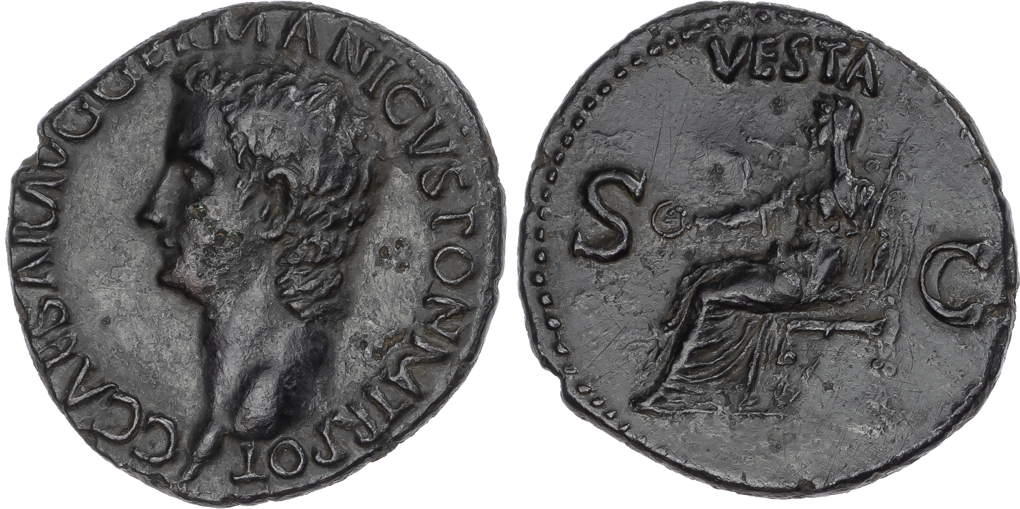 Caligula (AD 37-41) AE As, mint of Rome, 9.59g.