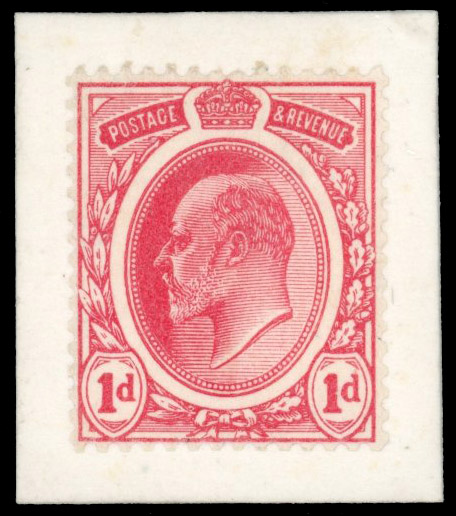 GB 1902 1d "Transvaal" Type 1 essay in red