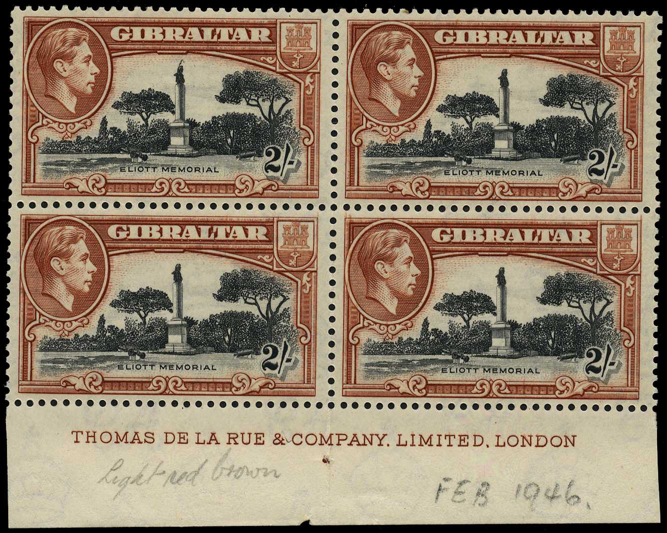 1946 printing of the 2/- in light...