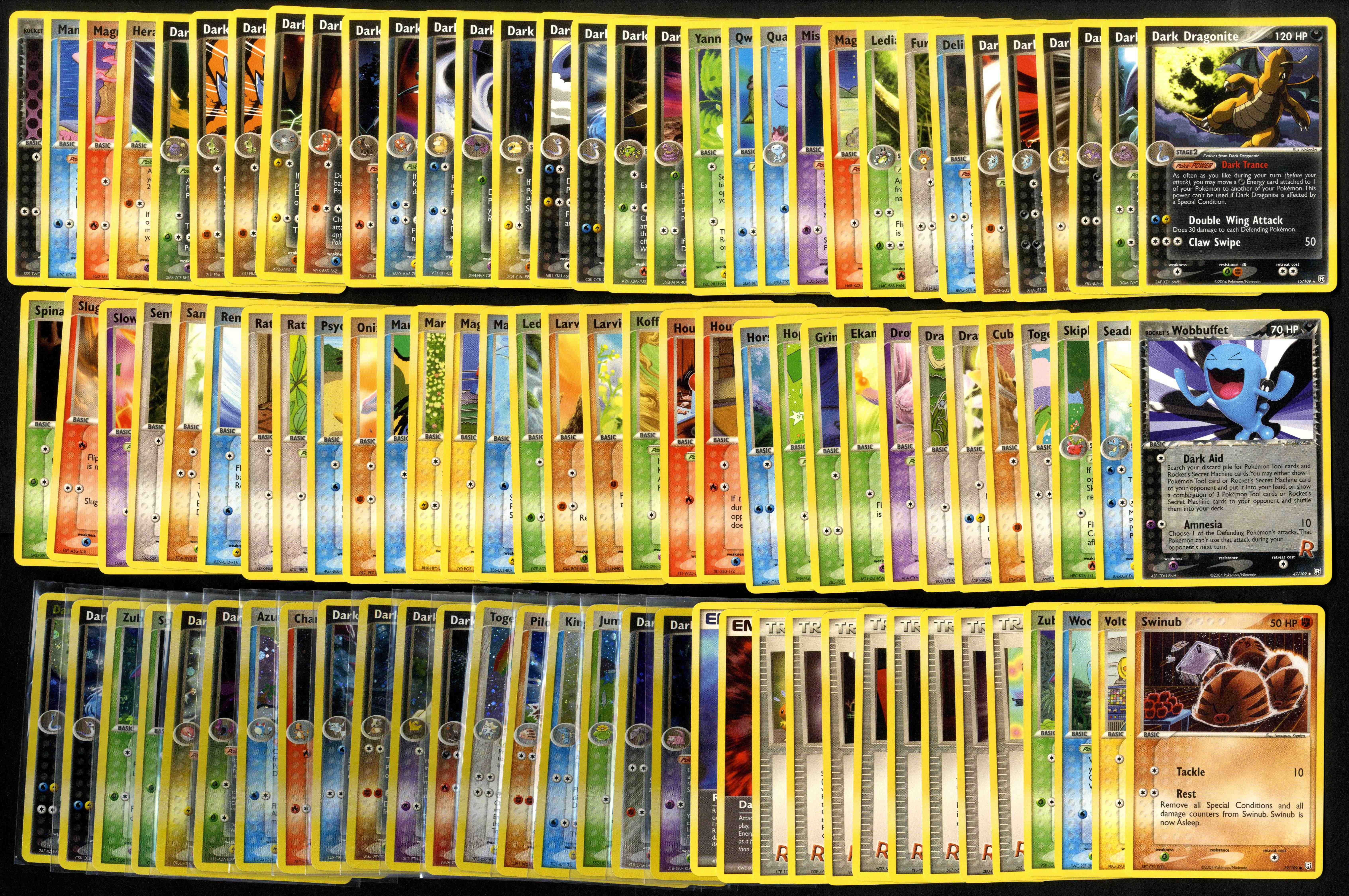 Pokémon TCG - EX Team Rocket Returns Partially Complete Set #137 Cards