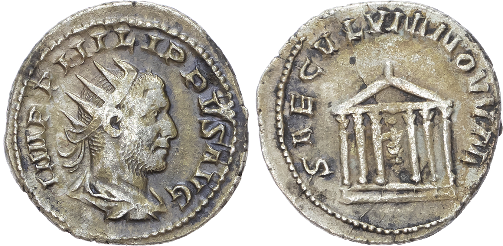 Philip I (AD 244-249) AR Antoninianus, Rome, 3.87g. 