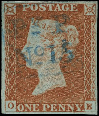 1841 Orange-brown Pl.21 (OE). Blue ‘PyP No.15 (Handsworth)’ handstamp