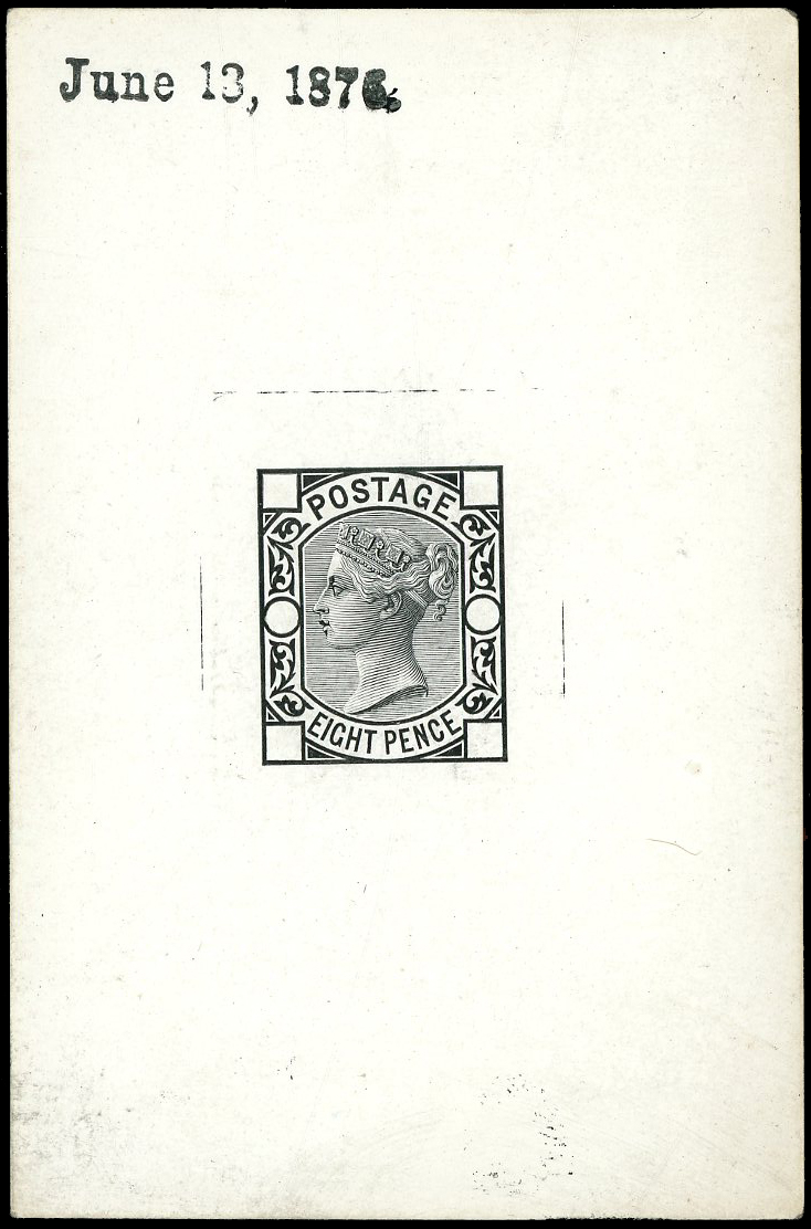1876 8d Die proof.
