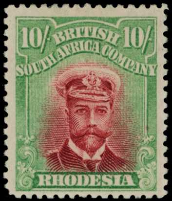 1913-7 10/- Head Die II, perf 14. Part...