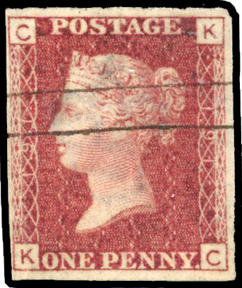 1878 1d Plate 191 (KC). Imperforate plate proof trial