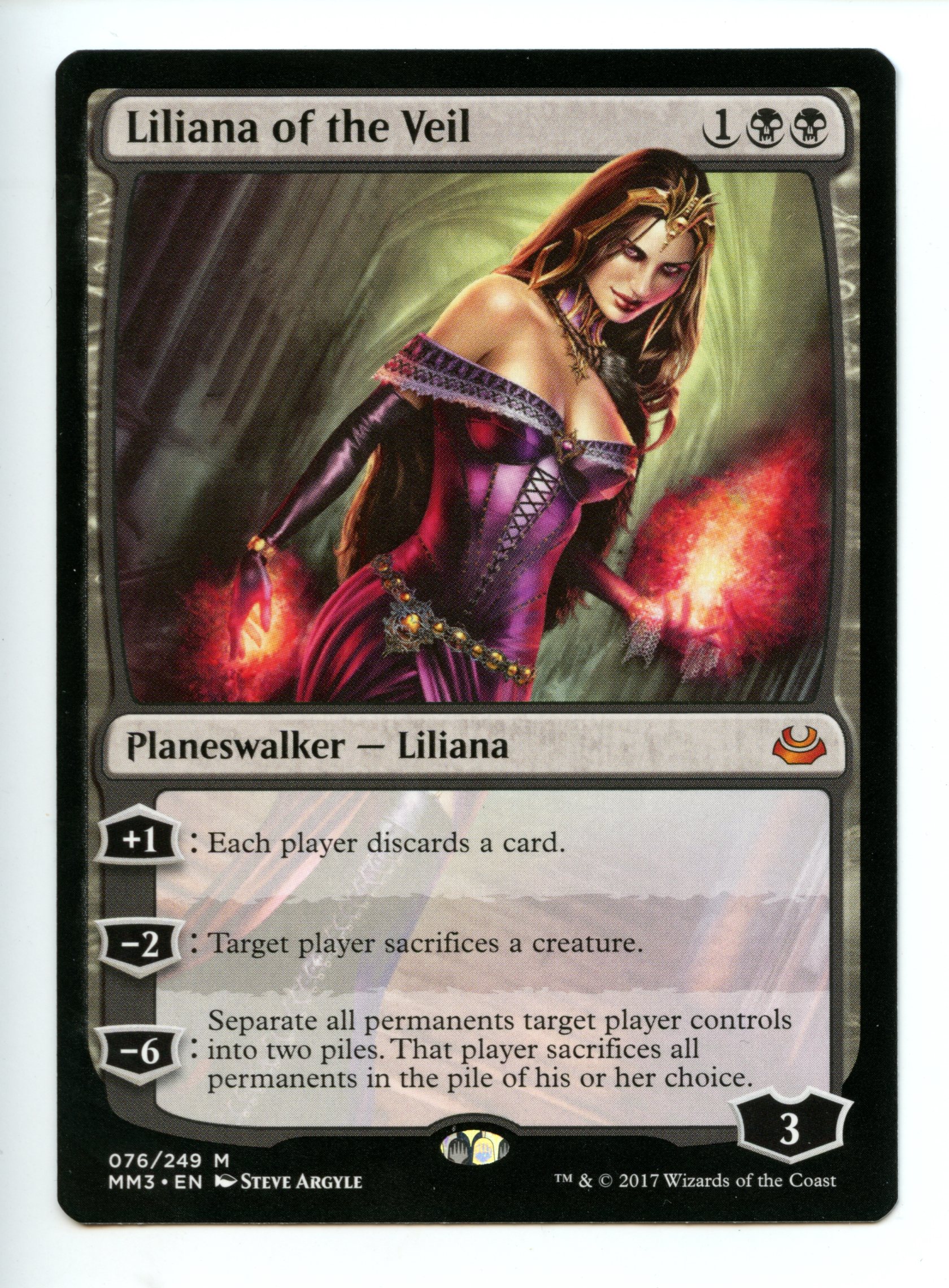 Magic the Gathering - Liliana of the Veil  - Modern Masters 3 - Near Mint