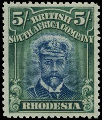 1913-7 5/- Head Die II, perf 15. Large part...