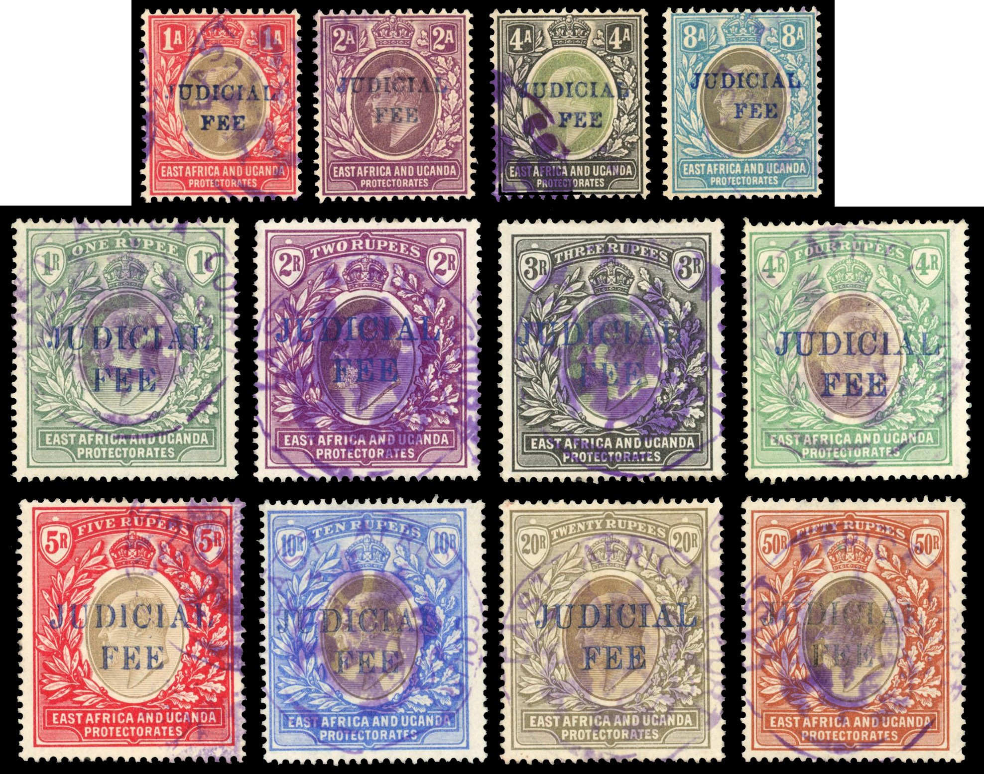 East Africa & Uganda Revenues; 1905 Judicial Fee used set