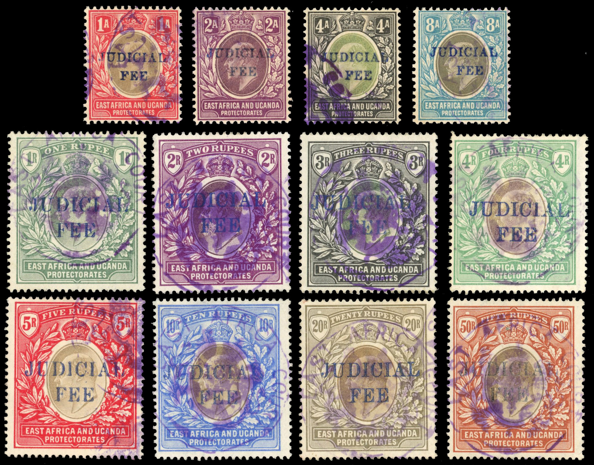 East Africa & Uganda Revenues; 1905 Judicial Fee used set