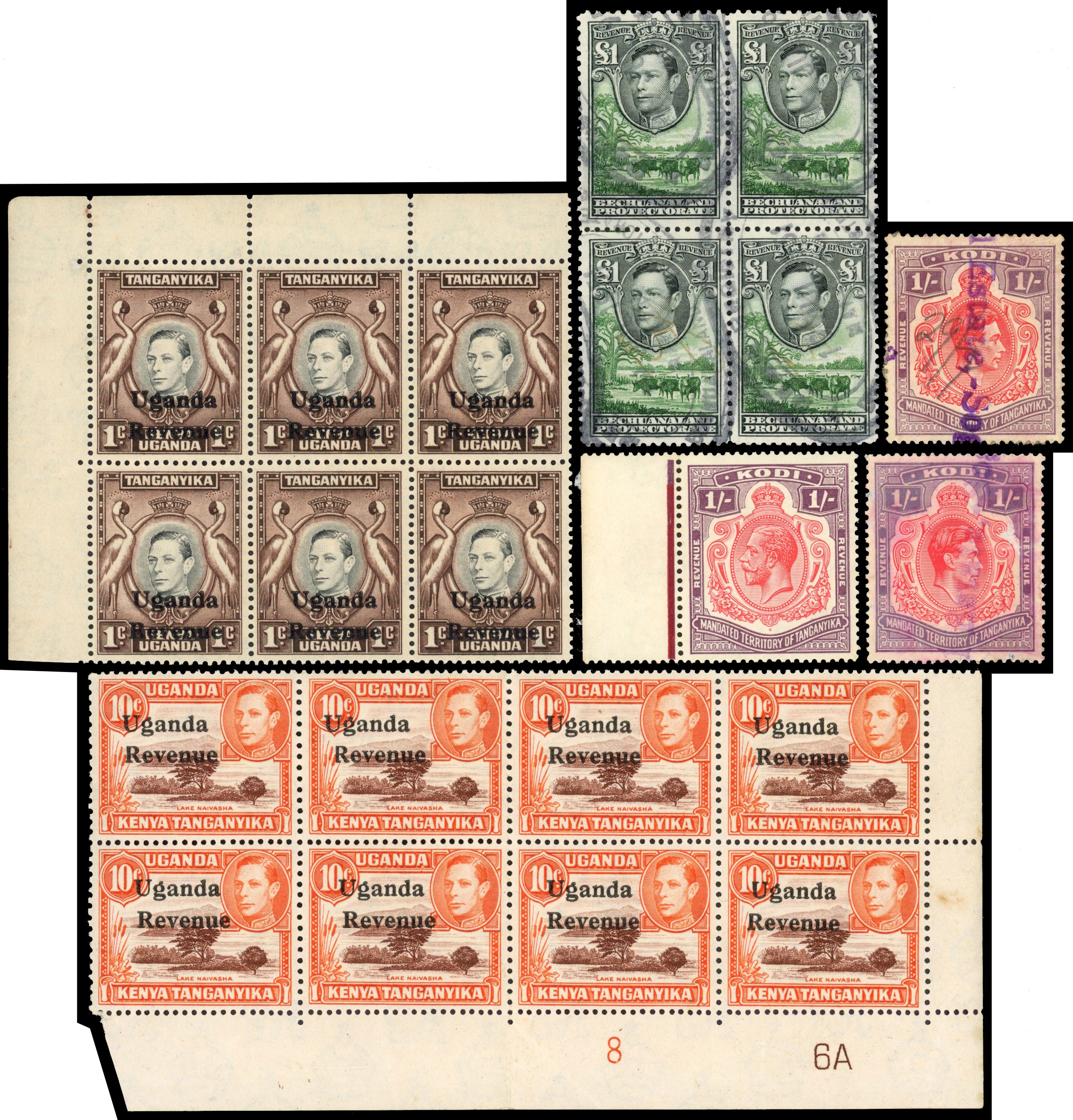 British Africa Revenue Accumulation Kodi, Uganda, Bechuanaland