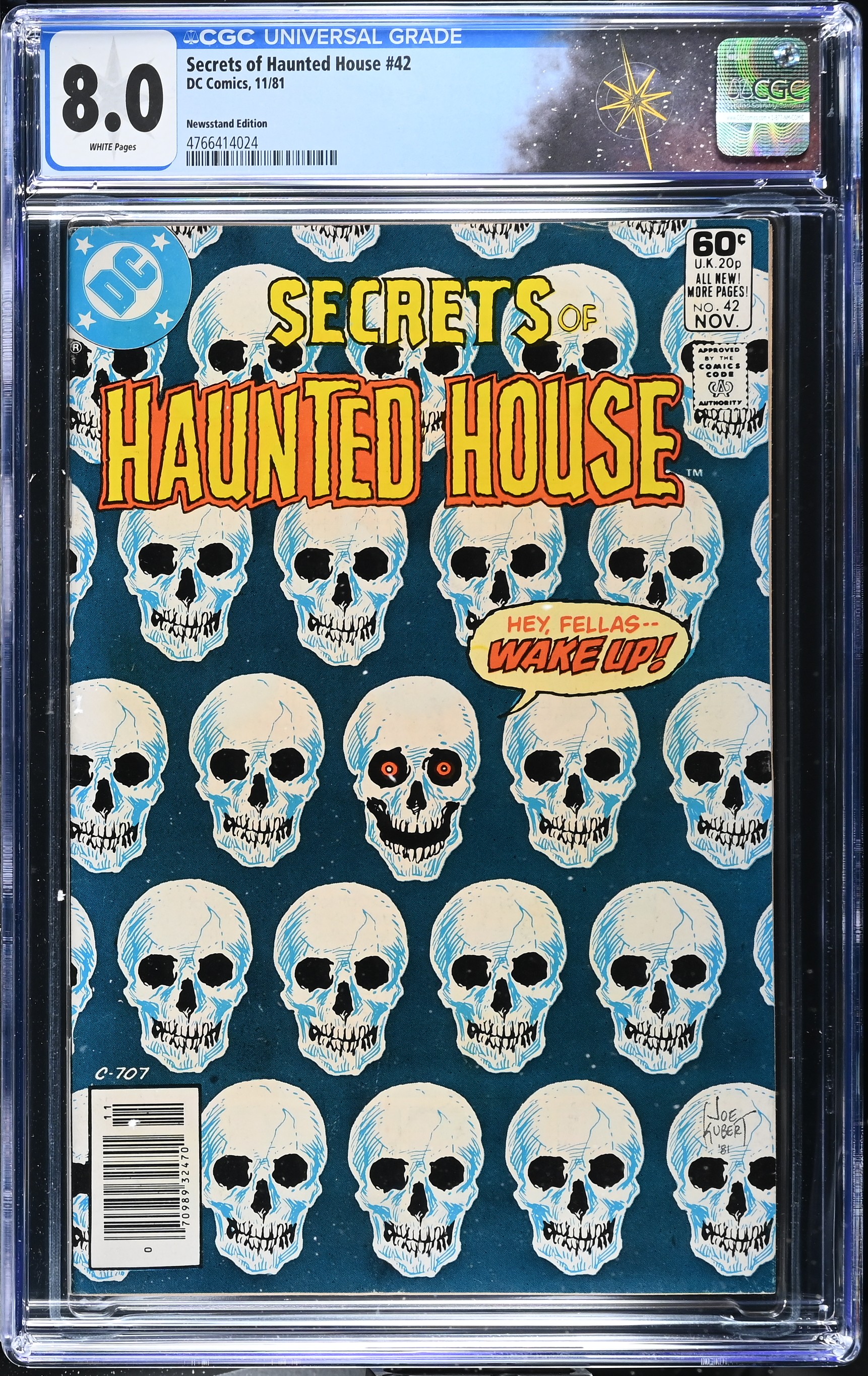 Secrets of Haunted House #42 CGC 8.0 Cover by Joe Kubert (DC Comics, 1981) White Pages