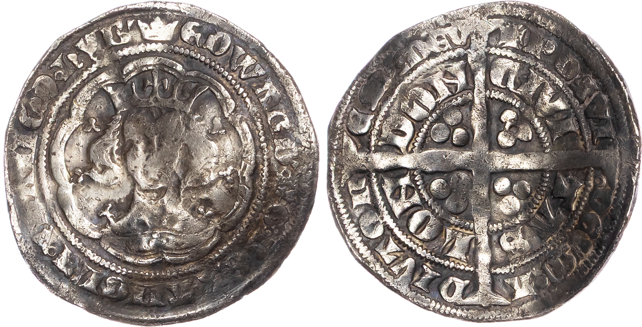 Edward III (1327-1377), AR Groat, Fourth Coinage, Pre-Treaty Period, Series F/G mule (1356-1561).