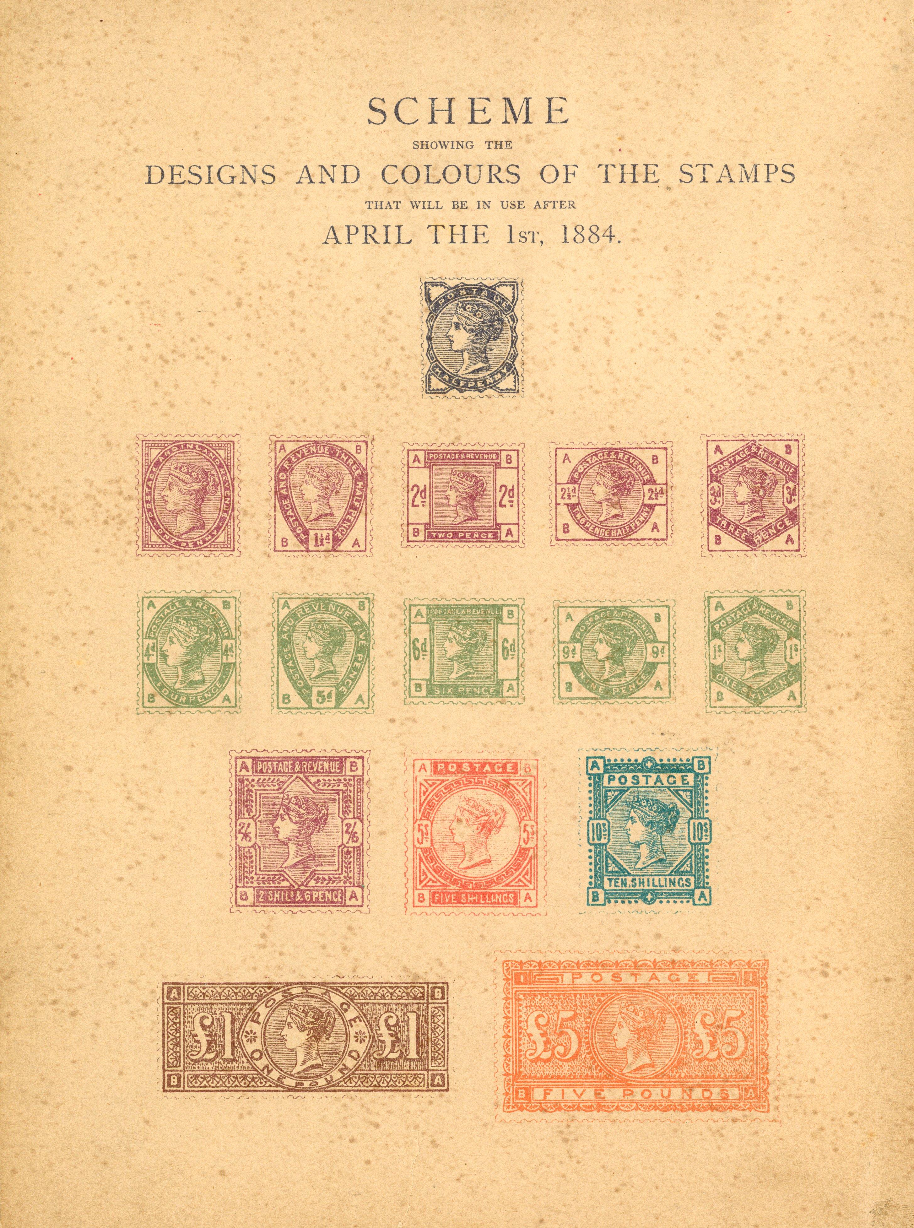 1884 Postmasters fourth scheme interleave