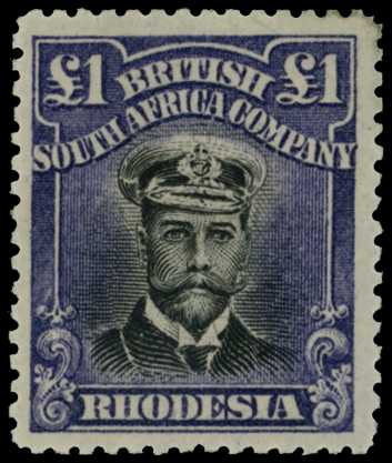 1917-20 £1 Head Die IIIA, perf 14. Large...